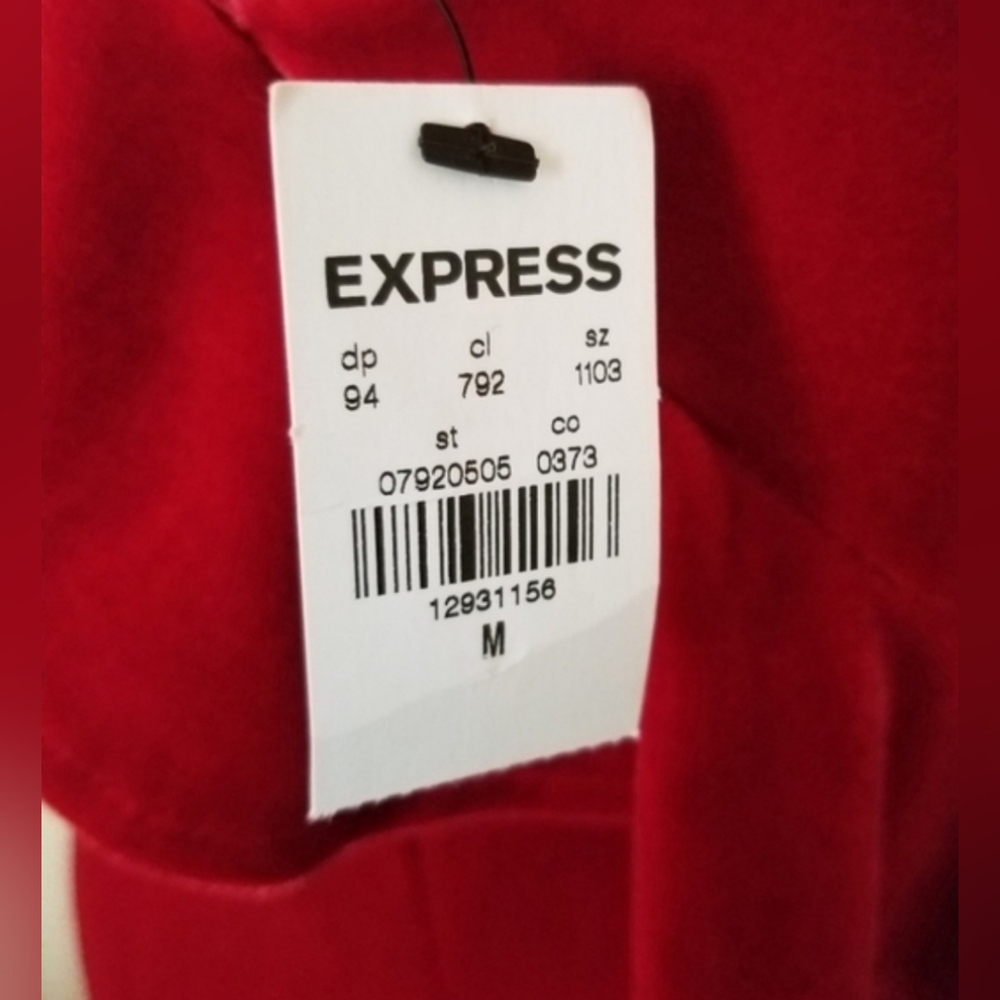 Express Red Velvet Dress, M - Picture 5 of 5